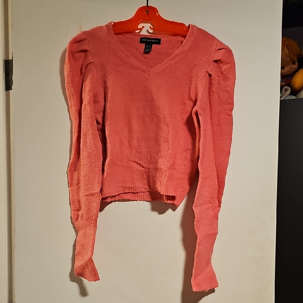 Streetwear Society Pink V-Neck Sweater